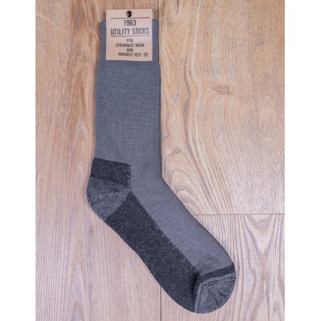 Graue Wollsocken - 1963 Utility Socks Walt grey - Pike Brothers