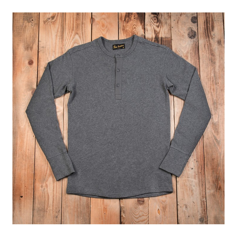 Camiseta de manga larga con botonadura: 1954 Utility Shirt Long Sleeve, gris jaspeado