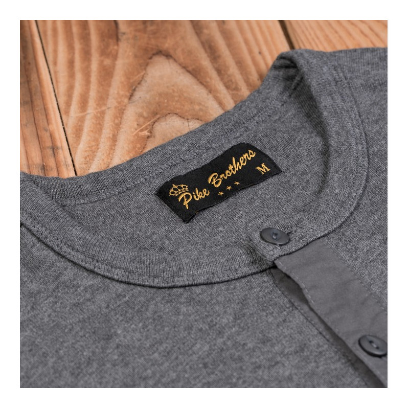 Camiseta de manga larga con botonadura: 1954 Utility Shirt Long Sleeve, gris jaspeado