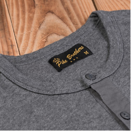 Camiseta de manga larga con botonadura: 1954 Utility Shirt Long Sleeve, gris jaspeado