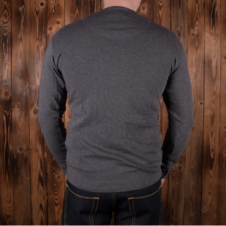 Camiseta de manga larga con botonadura: 1954 Utility Shirt Long Sleeve, gris jaspeado