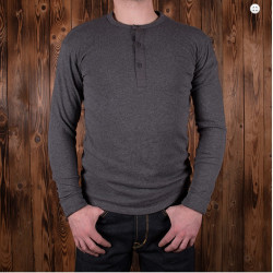 Camiseta de manga larga con botonadura: 1954 Utility Shirt Long Sleeve, gris jaspeado