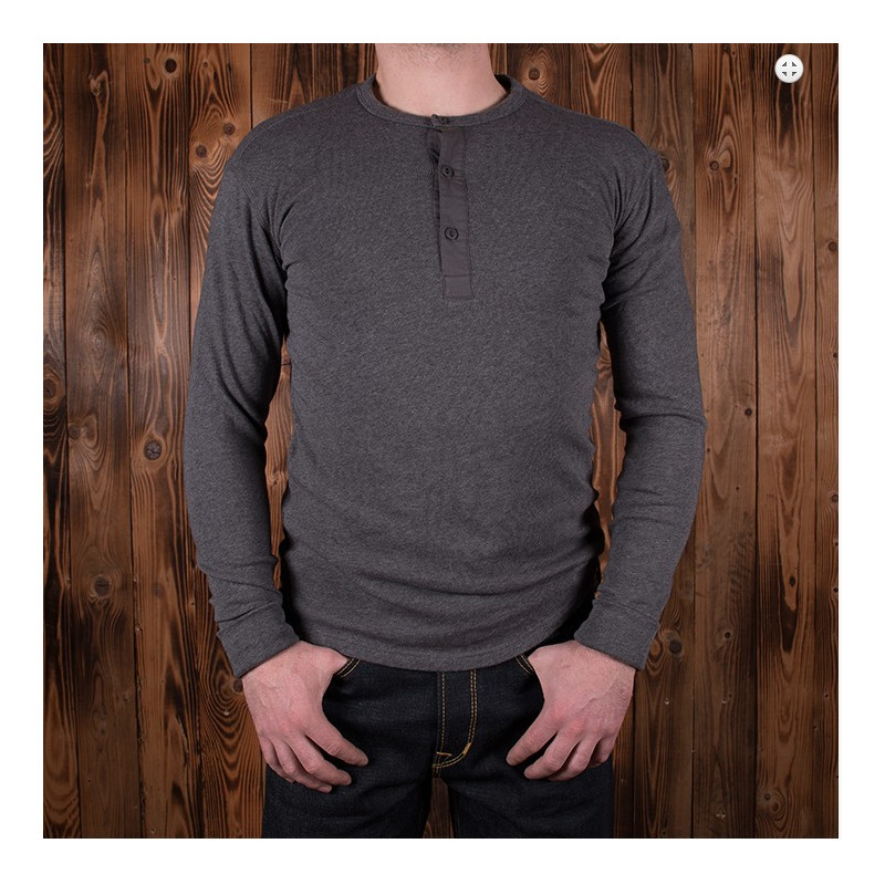Camiseta de manga larga con botonadura: 1954 Utility Shirt Long Sleeve, gris jaspeado