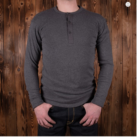 Camiseta de manga larga con botonadura: 1954 Utility Shirt Long Sleeve, gris jaspeado