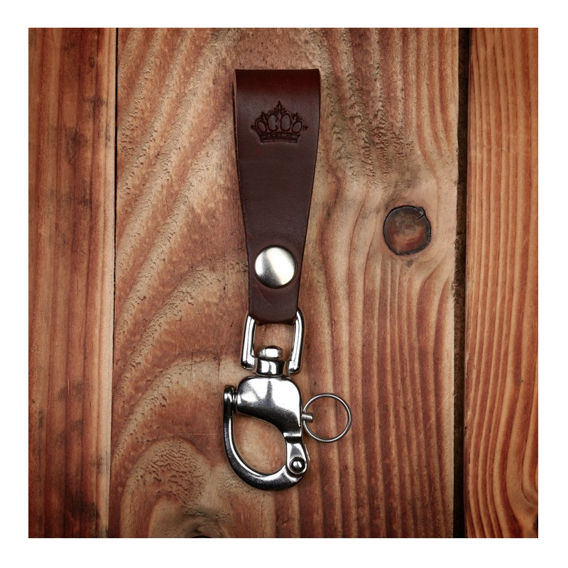 Sleutelhanger leer donkerbruin - 1965 Key Hanger dark brown