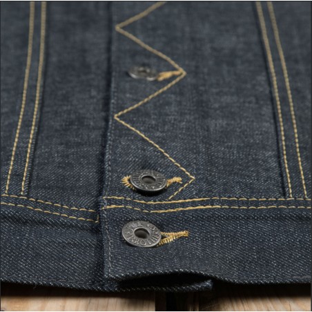 Raw Denim Jacket - 1963 Roamer Jacket 11oz Metal - Pike Brothers