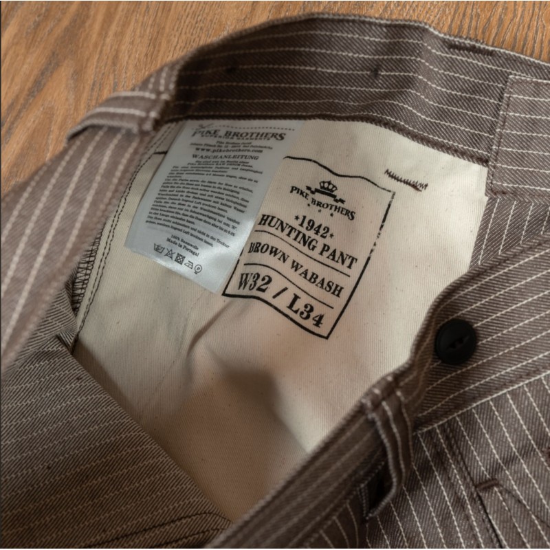 Denim broek - 1942 Hunting Pant brown wabash –...