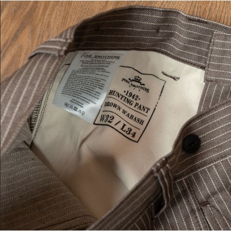 Denim-Hose – 1942 Hunting Pant brown wabash – Pike Brothers