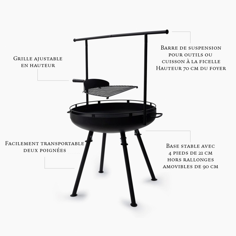 Feuerschale Barbecue Cowboy Fire Pit Grill 76...