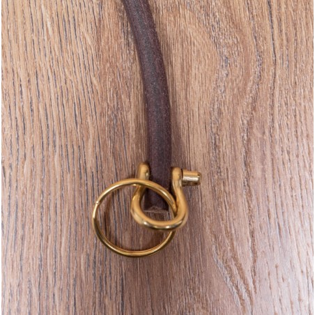Bruine leren koord voor portefeuille of sleutelhanger - 1965 Rider Lanyard brown Pike Brothers
