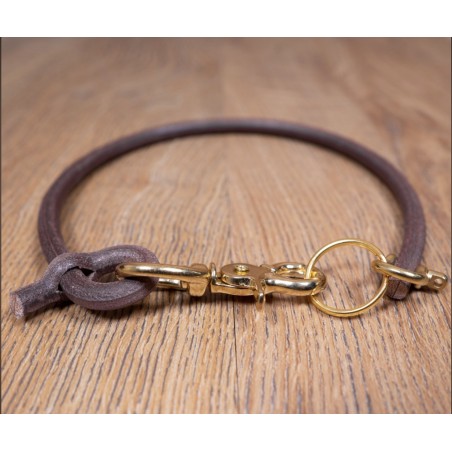 Brown leather lanyard for wallet or key ring - 1965 Rider Lanyard brown Pike Brothers