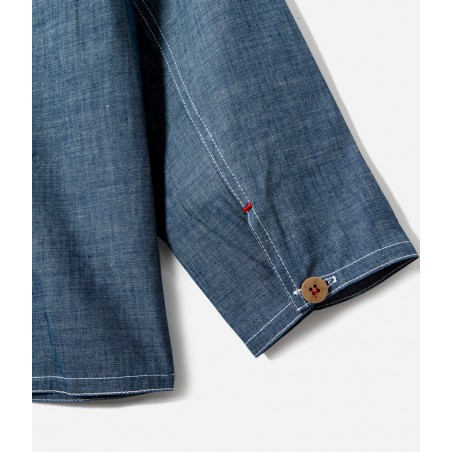 Het Dameshemd "Arromanches" Denim Chambray Licht - L'Ouvrière Moderne