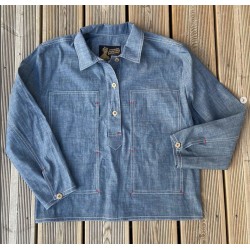 The Women's Shirt "Arromanches" Light Chambray Denim -... 2