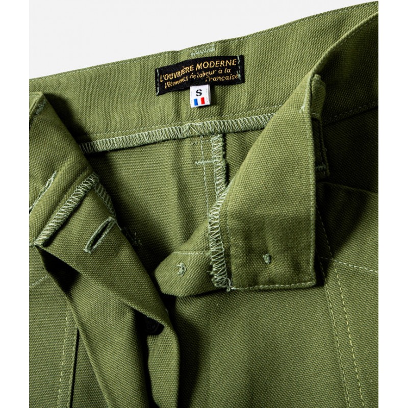Die Damenhose "Louv 001" Canvas Grün –...