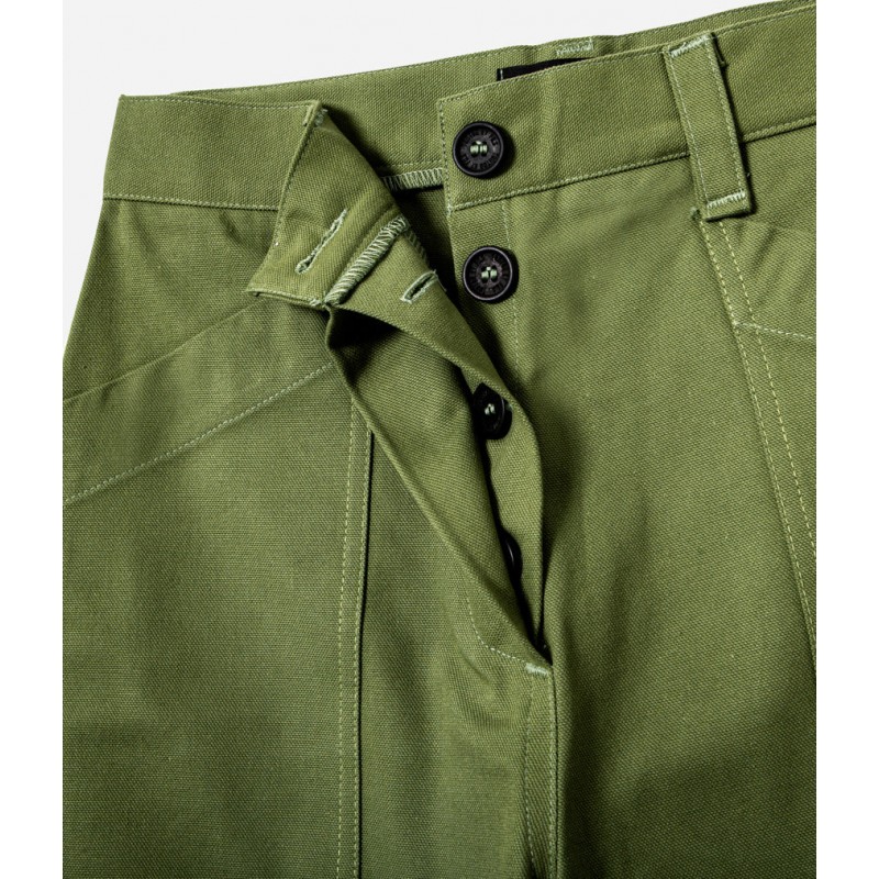 De Damesbroek "Louv 001" Canvas Groen -...