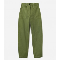 De Damesbroek "Louv 001" Canvas Groen - L'Ouvrière Moderne 2