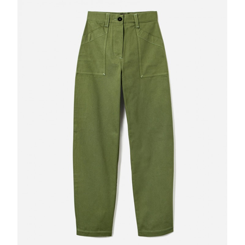 Die Damenhose "Louv 001" Canvas Grün –...