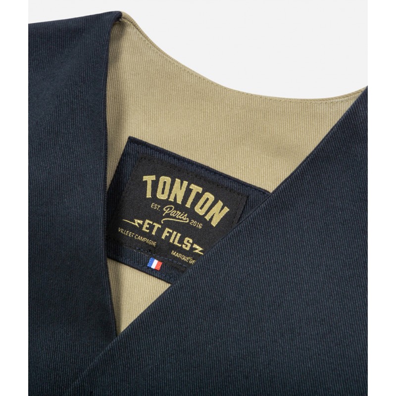 DIE WESTE «RAOUL» CANVAS MARINE UND HELLKHAKI –...