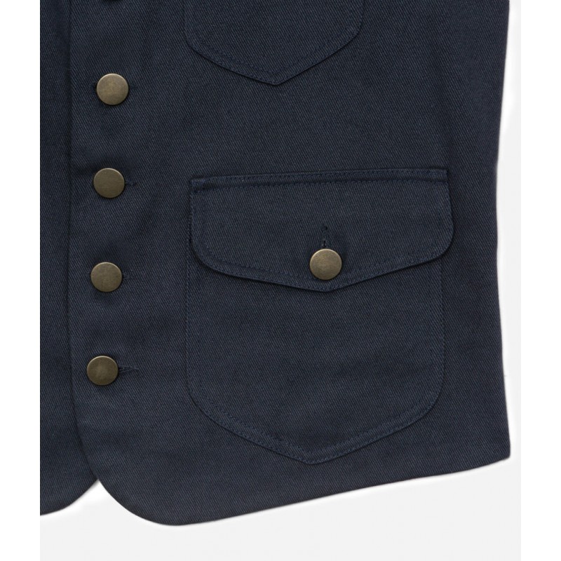 THE "RAOUL" WAISTCOAT NAVY AND LIGHT KHAKI...