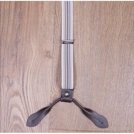 Slim leather braces Gatsby brown - 1905 Hauler Braces Gatsby brown Pike Brothers