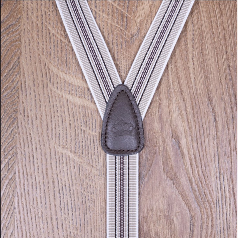 Slim leather braces Gatsby brown - 1905 Hauler...