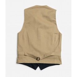 THE "AUGUSTE" WAISTCOAT NAVY FRONT LIGHT KHAKI BACK (5... 2
