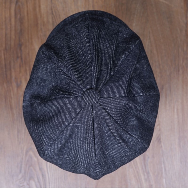 Newsboy Denim Cap 15oz Indigo - Pike Brothers