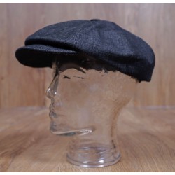 Newsboy Denim Cap 15oz Indigo pet - Pike Brothers
