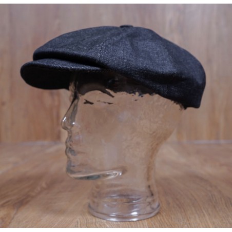 Newsboy Denim Cap 15oz Indigo - Pike Brothers