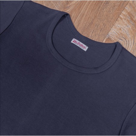 2er-Pack Schlauchleib-T-Shirts Rundhalsausschnitt Marineblau 1947 Round Neck Set Navy – Pike Brothers