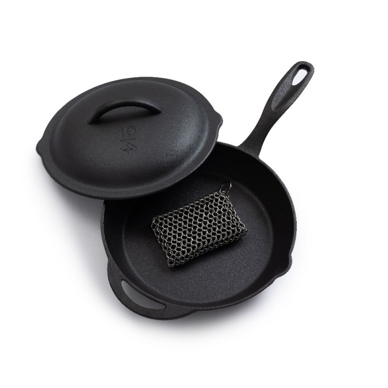 Steel Mesh Scrubber for Cast Iron - Barebones...