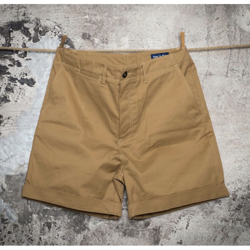 Die CHINO HBT CAMEL Short - Fleurs de Bagne