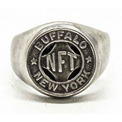 New York 'Buffalo' Token Signet Ring - Black Pearl Creations