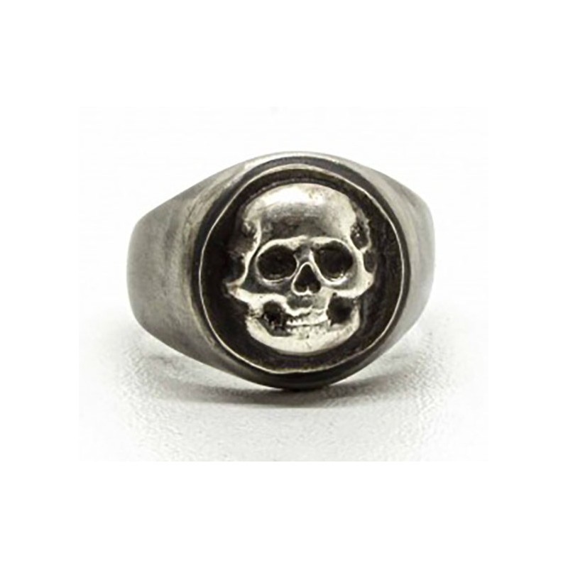Zegelring 'Silver Skull' - Black Pearl Creations