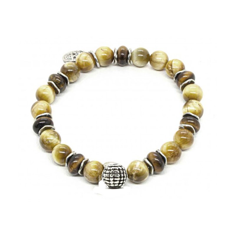 Tijgeroog Armband Geel - Black Pearl Creations