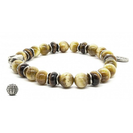 Tijgeroog Armband Geel - Black Pearl Creations