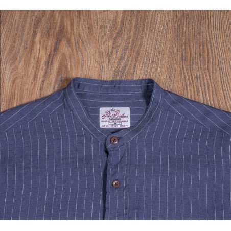 Leinenhemd Hudson Blau - 1923 Buccanoy Shirt Hudson blue Pike Brothers