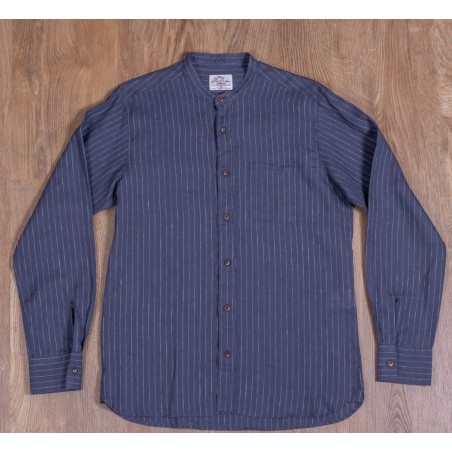 Linnen overhemd Hudson Blauw - 1923 Buccanoy Shirt Hudson blue Pike Brothers