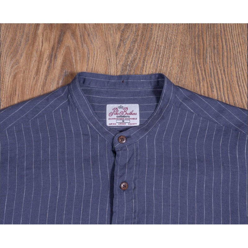 Linnen overhemd Hudson Blauw - 1923 Buccanoy...