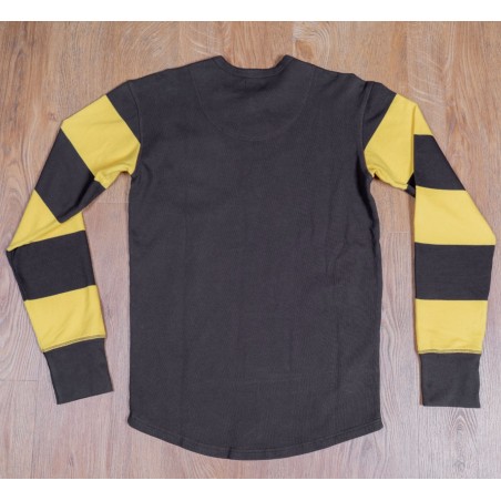 Motorcycle Racing Jersey with Yellow Stripes - 1950 Racing Jersey Sprocket Yellow Pike Brothers