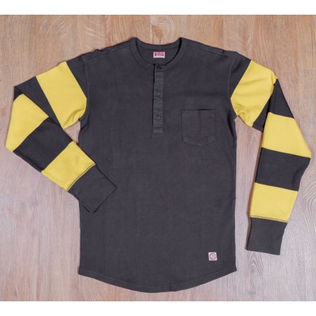 Motorcycle Racing Jersey with Yellow Stripes - 1950 Racing Jersey Sprocket Yellow Pike Brothers