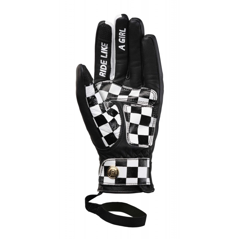 CE-zugelassene Leder-Motorradhandschuhe "GOLD"...
