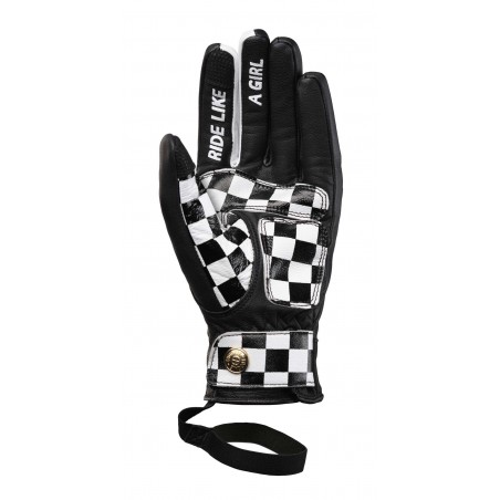 CE-zugelassene Leder-Motorradhandschuhe "GOLD" - Eudoxie