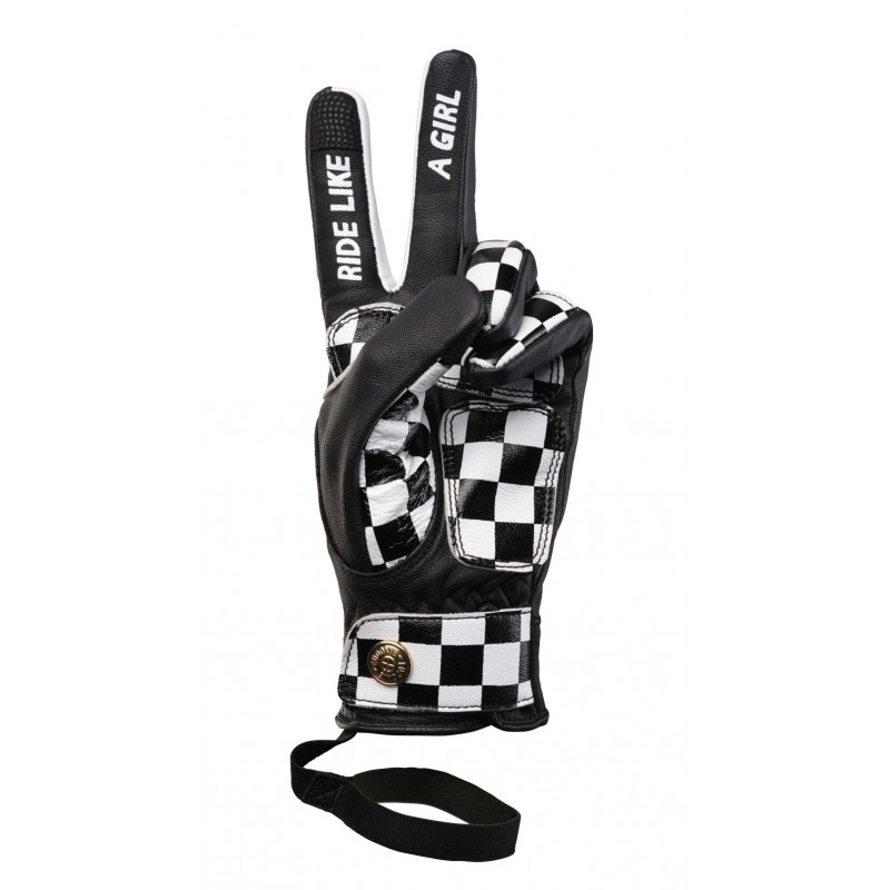 CE-Certified Leather Motorcycle Gloves "GOLD" -...