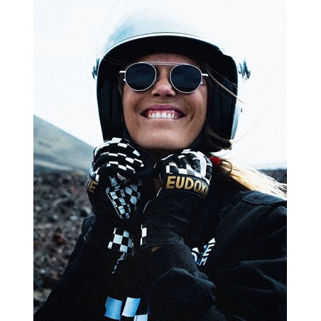 CE-zugelassene Leder-Motorradhandschuhe "GOLD" - Eudoxie