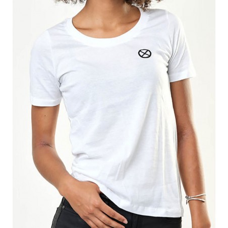 Fitted White Organic Cotton T-Shirt "Bonnie" - Eudoxie