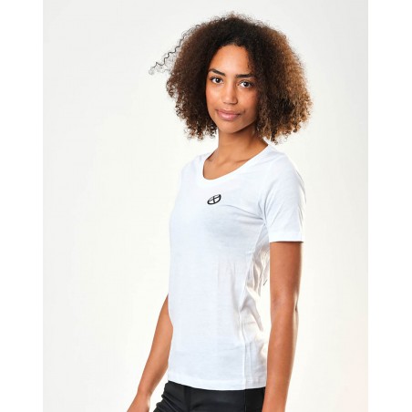T-shirt Biologisch Katoen getailleerd wit "Bonnie" - Eudoxie
