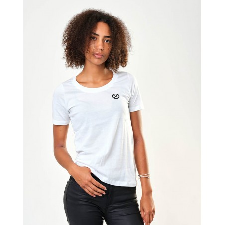 T-shirt Biologisch Katoen getailleerd wit "Bonnie" - Eudoxie