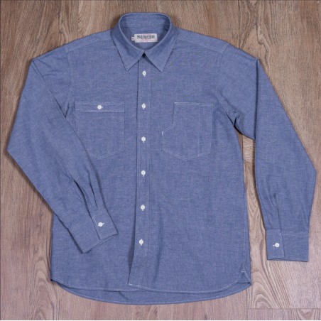 Hemd USN 1937 Roamer Shirt Blue Chambray - Pike Brothers