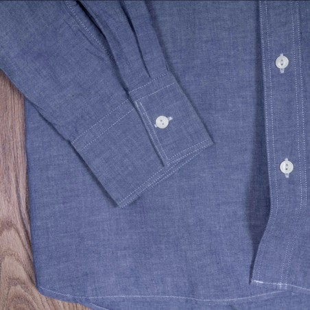USN 1937 Roamer Shirt Blue Chambray - Pike Brothers